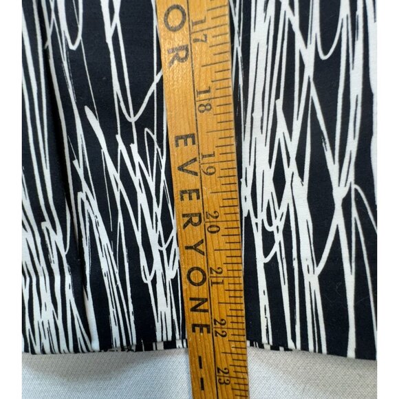 Worthington Womens Straight Pencil Skirt Size 14 Black White Scribble Pockets - Picture 6 of 12